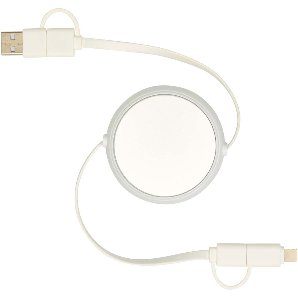 Alasia 100 cm 5-in-1 Kabel aus recyceltem Kunststoff und Aluminium, einziehbar, für Datenübertragung und mit 45W Schnellladun