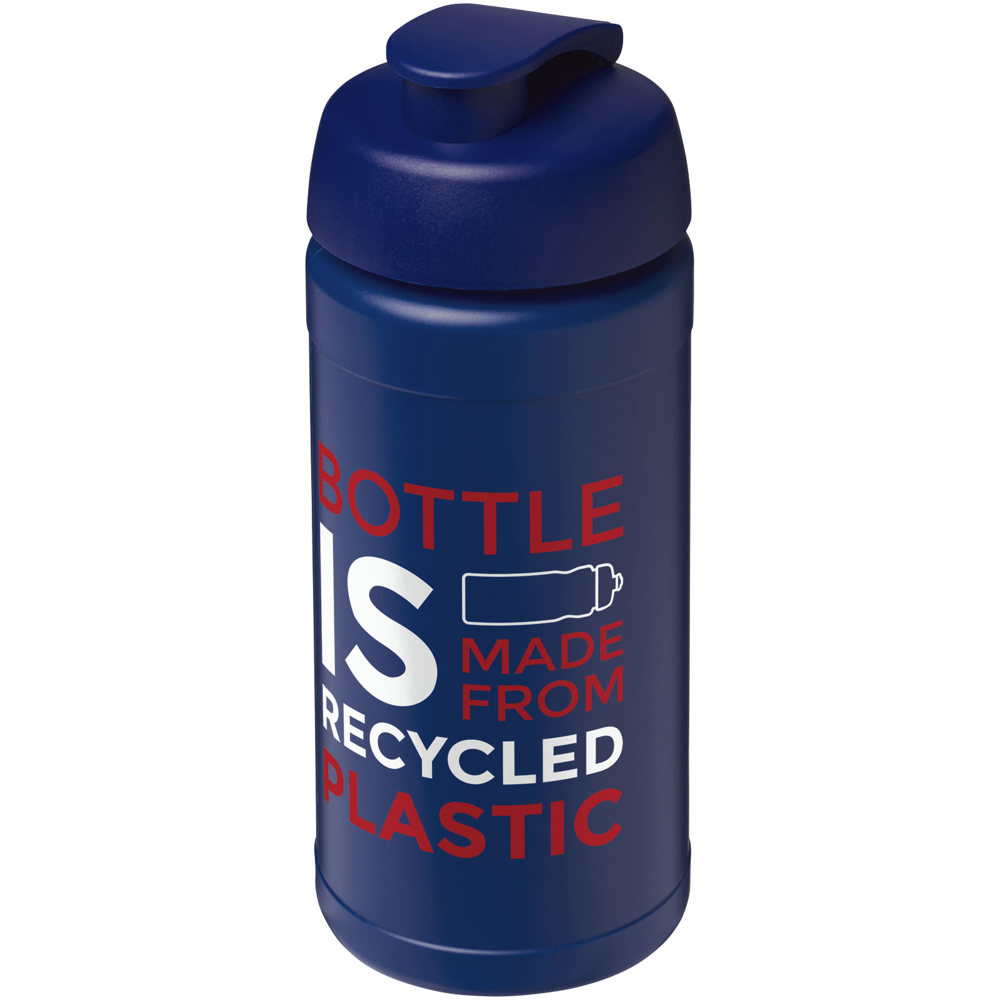 Baseline 500 ml recycelte Sportflasche mit Klappdeckel 