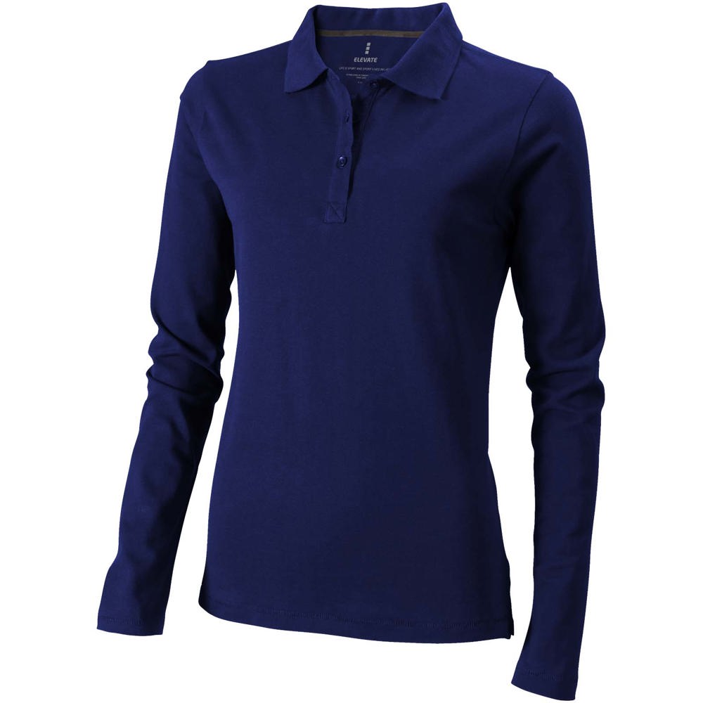 Calgary Langarm Poloshirt für Damen - Navy