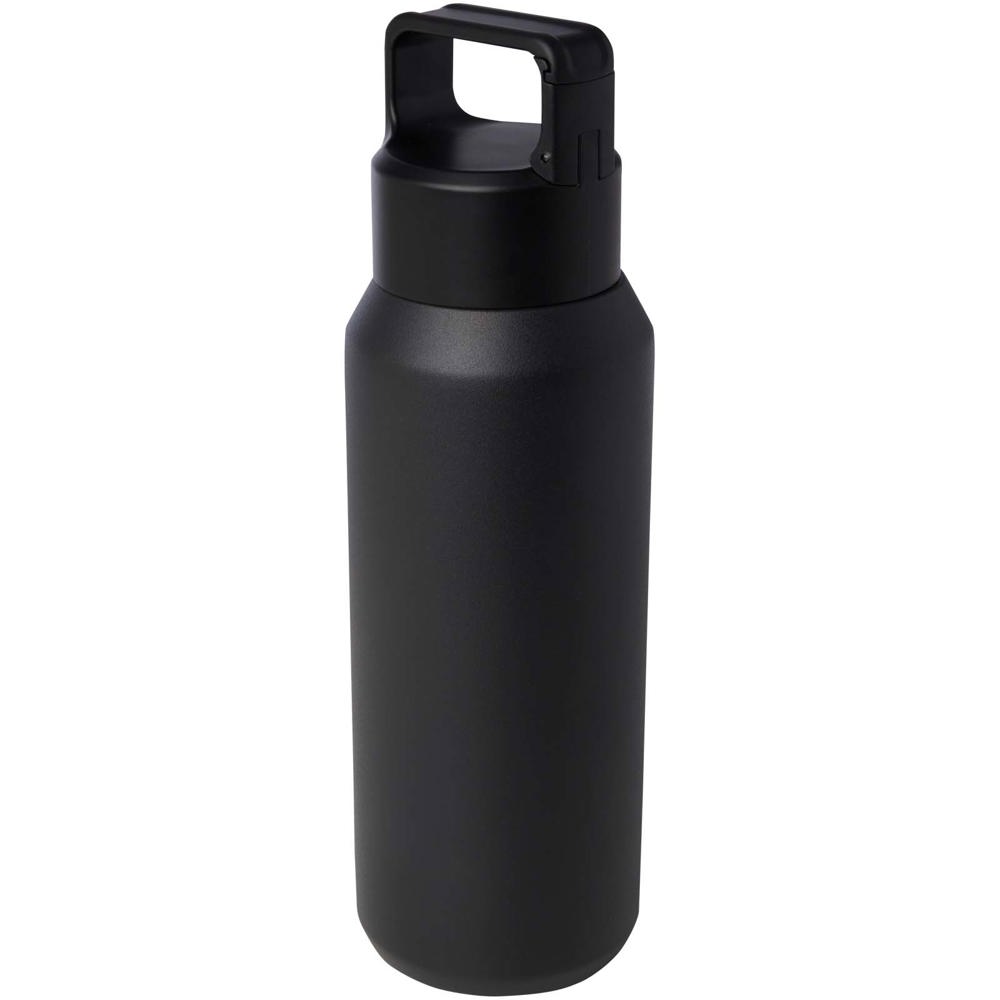Astra 600 ml RCS-zertifizierte Kupfer-Vakuum Isolierflasche aus recyceltem Edelstahl (Kohlensäure geeignet) - Schwarz