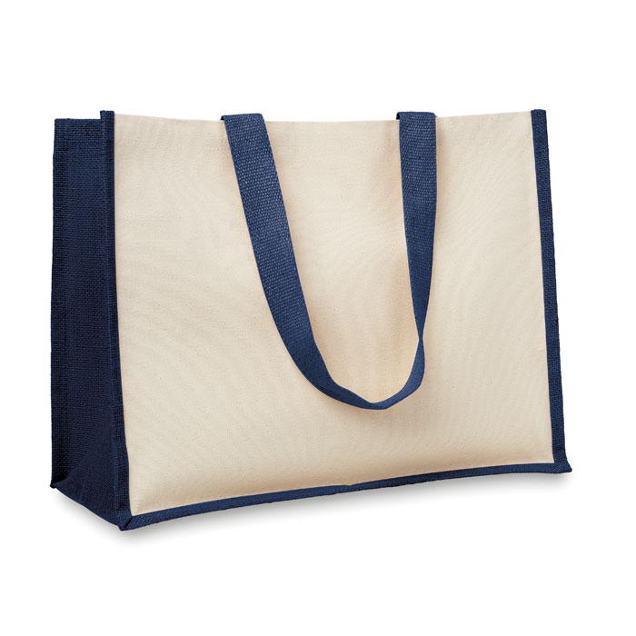 CAMPO DE FIORI - Jute/Canvas Shopper  - blau