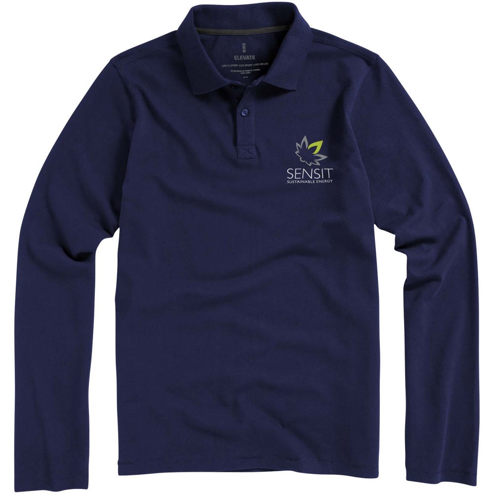 Calgary 200 g/m² Langarm Poloshirt für Herren