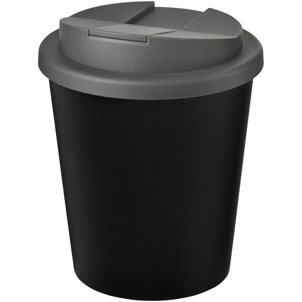 Americano® Espresso Eco 250 ml recycelter Isolierbecher mit auslaufsicherem Deckel - schwarz, grau