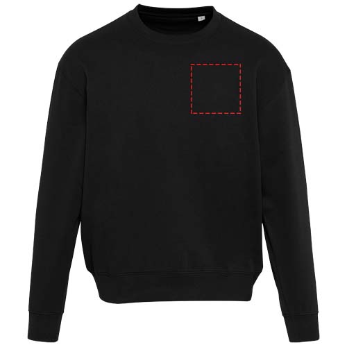 Boris Pullover mit Rundhalsausschnitt in Übergröße aus recycelter 280 g/m2 Bio Baumwolle (OCS), unisex