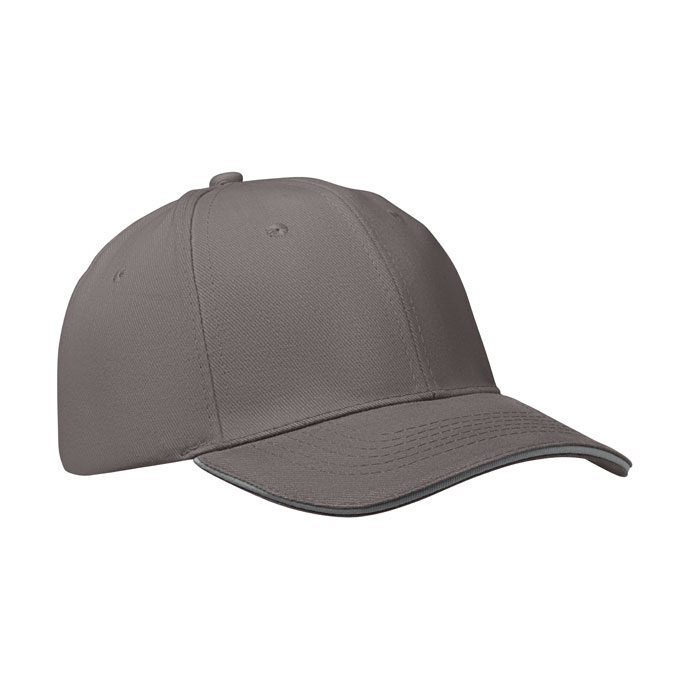 BUFFALO - Baseball cap 6 panels 260g/m² - Dunkelgrau/Grau
