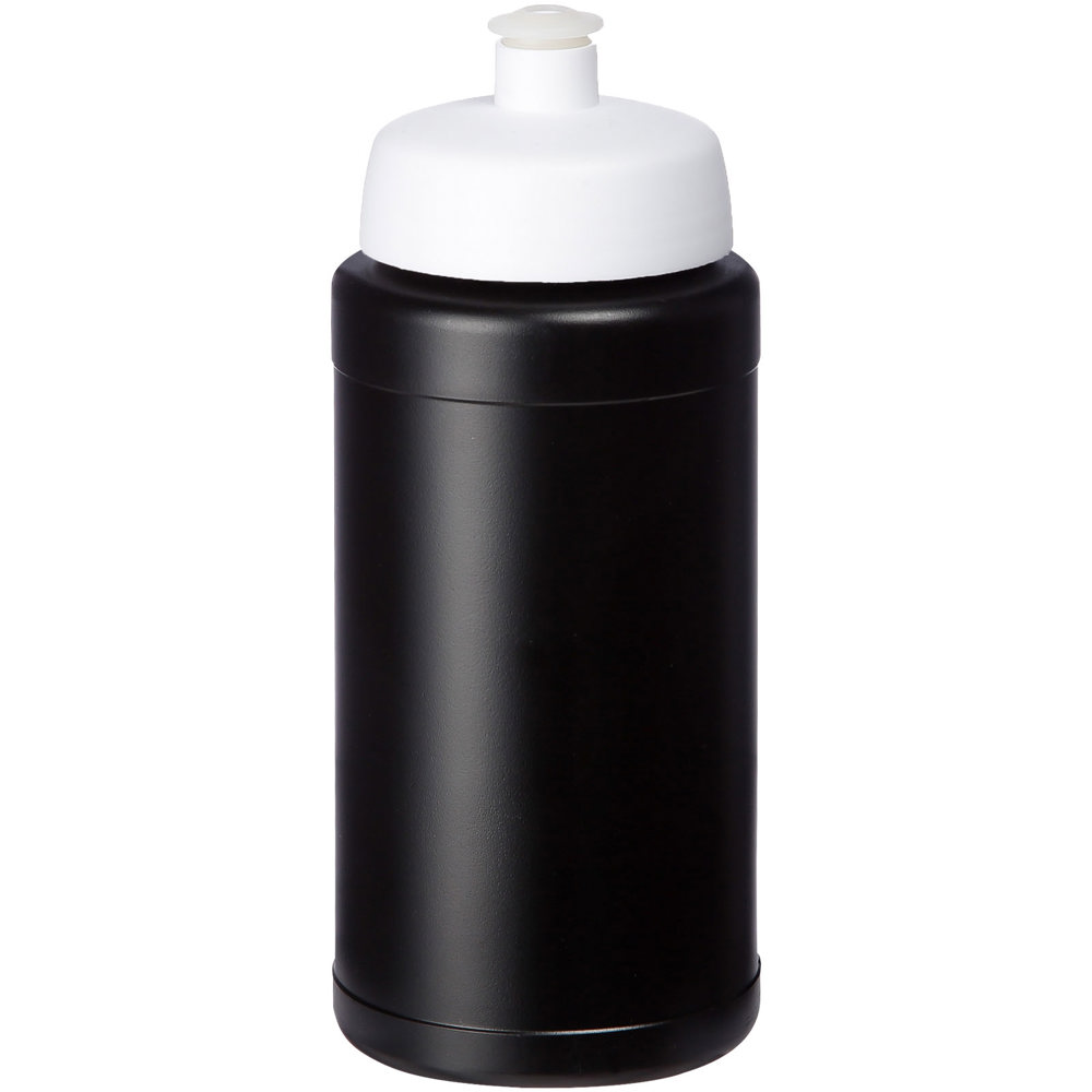 Baseline Recycelte Sportflasche, 500 ml - schwarz, weiss