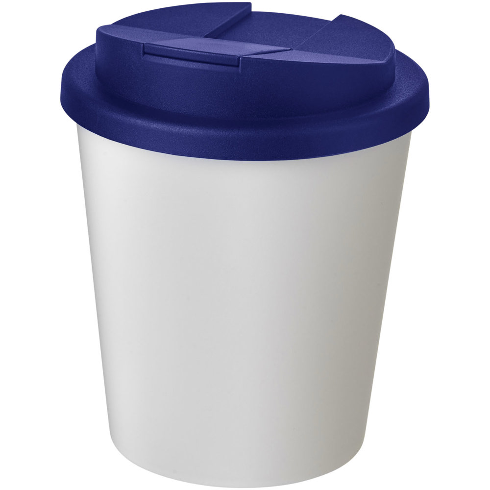 Americano® Espresso 250 ml Isolierbecher mit auslaufsicherem Schraubverschluss - weiss, blau